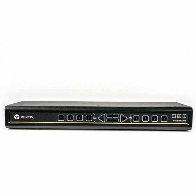 Vertiv Avocent Cybex Secure Desktop KVM Switch, 4 Port, Common Access Card, Touch Screen Support, NIAP Version 4.0, TAA Compliant (SCM145DPH-400)