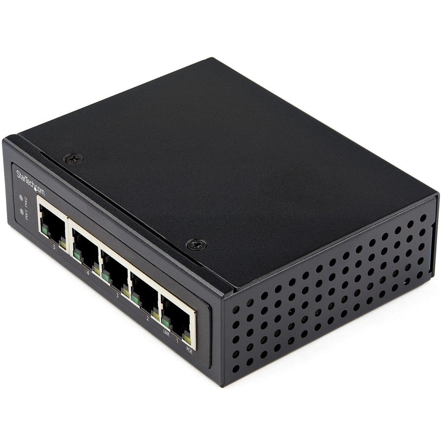 StarTech Industrial 5 Port Gigabit PoE Switch 30W, Power Over Ethernet Switch, GbE POE+ Network Switch, Unmanaged, IP-30, TAA