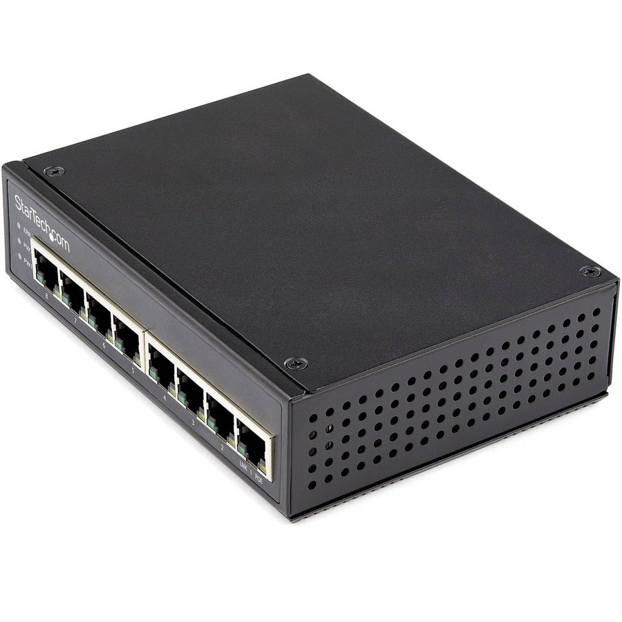 StarTech Industrial 8 Port Gigabit PoE Switch 30W, Power Over Ethernet Switch, GbE POE+ Network Switch, Unmanaged, IP-30, TAA