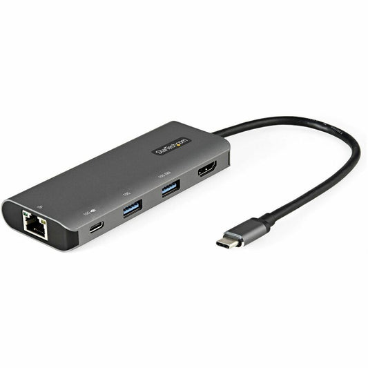 StarTech USB C Multiport Adapter - 10Gbps USB 3.1 Gen 2 Type-C Mini Dock - 4K 30Hz HDMI - 100W PD Passthrough - 3xUSB/GbE - 10" Cable