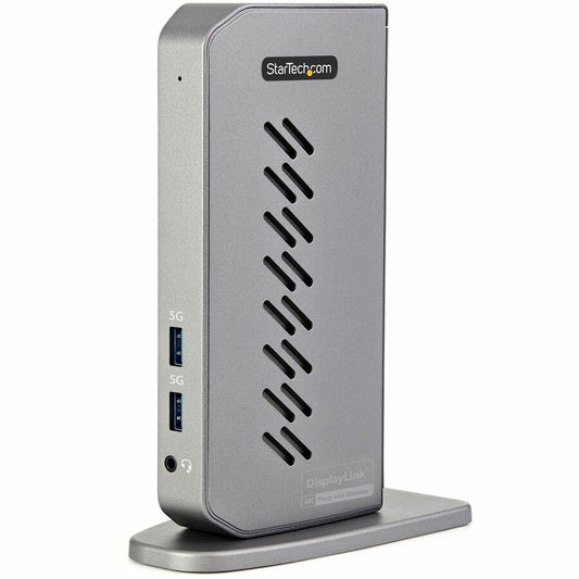 StarTech USB-C USB-A Dock - Hybrid Universal USB 3.0 Laptop Docking Station - Dual Monitor 4K 60Hz HDMI/DisplayPort - 6xUSB Type-A/GbE