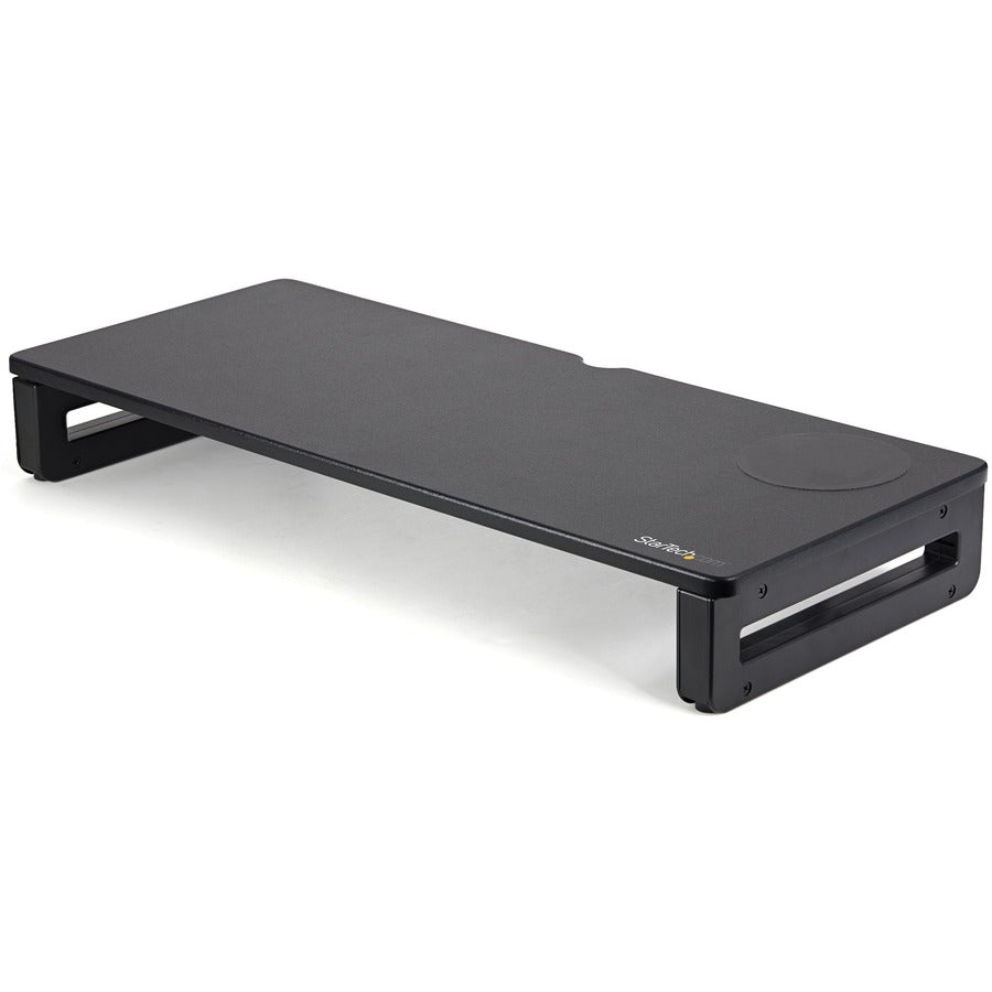 StarTech Monitor Riser Stand with Wireless Charging Pad, 15W Qi Charger for Phone, Height Adjustable Computer Monitor Riser, TAA