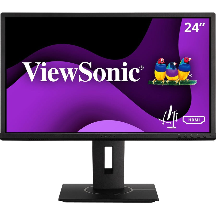 ViewSonic VG2440 24 Inch 1080p Monitor, VA Display for Smooth Home and Office Productivity, Advanced Ergonomics, HDMI, DisplayPort, VGA, and USB Inputs