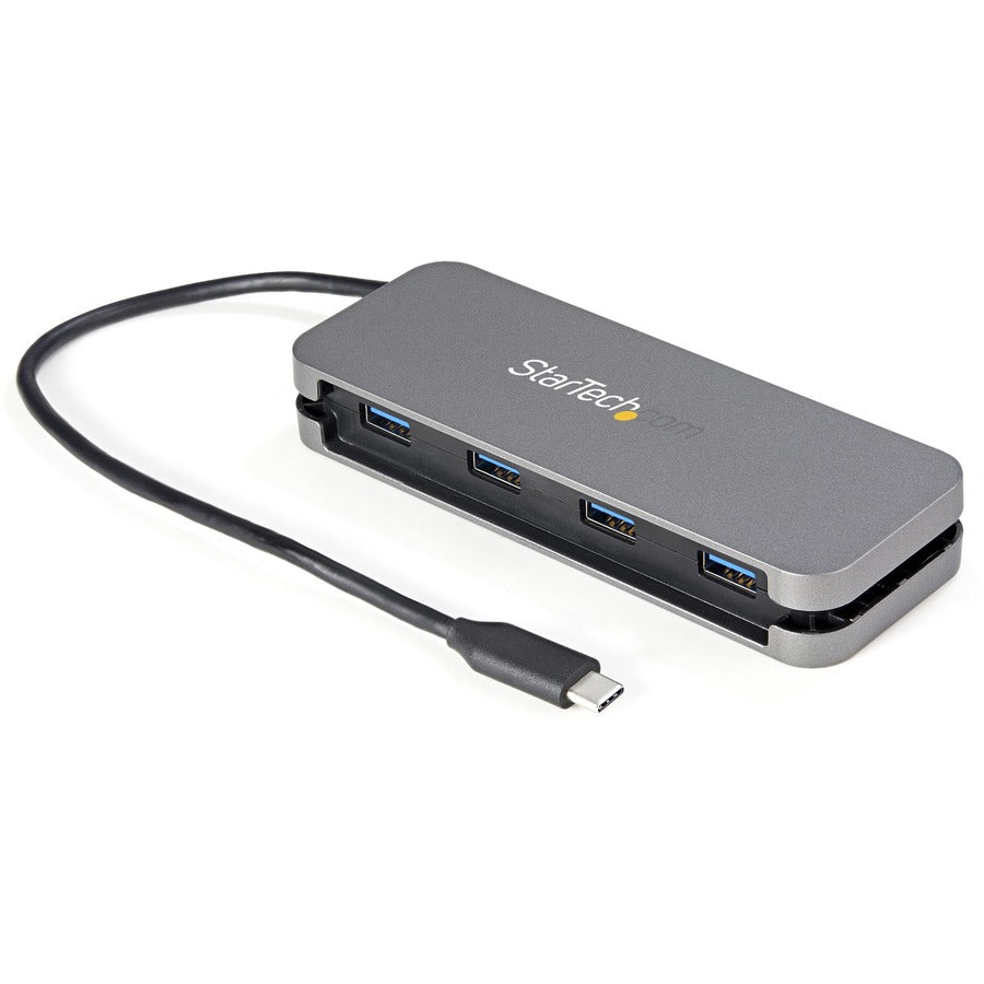 StarTech 4 Port USB C Hub - 4x USB-A - 5Gbps USB 3.0 Type-C Hub (USB 3.2/3.2 Gen 1) - Bus Powered - 11" Long Cable w/ Cable Management