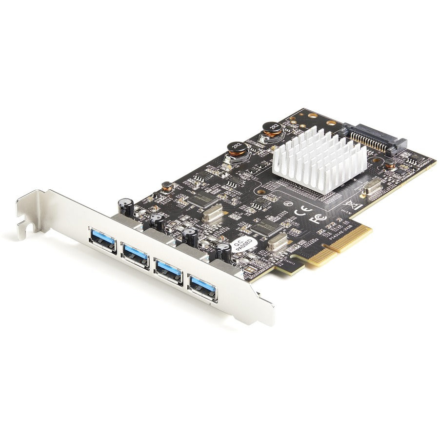 StarTech 4-Port USB PCIe Card - 10Gbps USB 3.2 Gen 2 Type-A PCI Express Expansion Card - 2 Controllers - 4xUSB - Windows/Mac/Linux