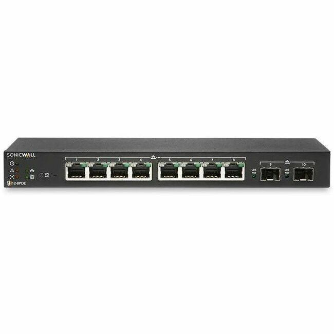 SonicWall SWITCH SWS12-8 WITH WIRELESS NETWORK MANAGEMENT AND SUPPORT 1YR