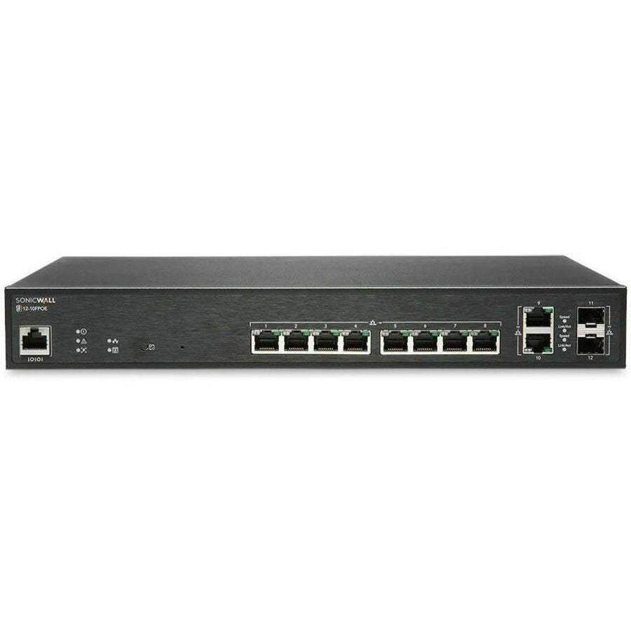 SonicWall SWITCH SWS12-10FPOE WITH WIRELESS NETWORK MANAGEMENT ESSENTIAL AND SUPPORT 1YR