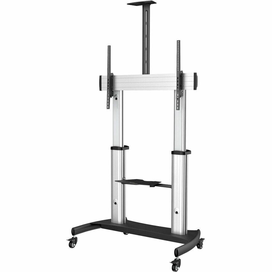 StarTech Mobile TV Stand, Heavy Duty Universal TV Cart for 60-100 inch Display (100kg/220lb), Height Adjustable Rolling TV Floor Stand