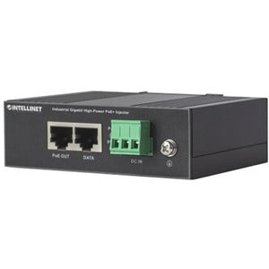 Industrial Gigabit High-Power PoE+ Injector, 1 x 30 W Port, IEEE 802.3at/af Power over Ethernet (PoE+/PoE), Metal Housing