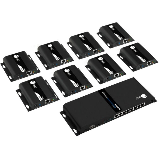 SIIG 1x8 1080p HDMI Splitter HDbitT over IP Extender Kit - 120m