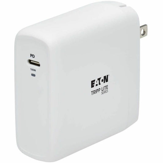 Eaton Tripp Lite Series Compact 1-Port USB-C Wall Charger - GaN Technology, 100W PD3.0 Charging, White