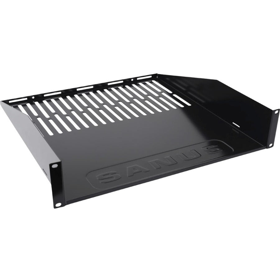 Sanus Component Series AV Rack Shelf - 2RU Vented Rack Shelf - Black