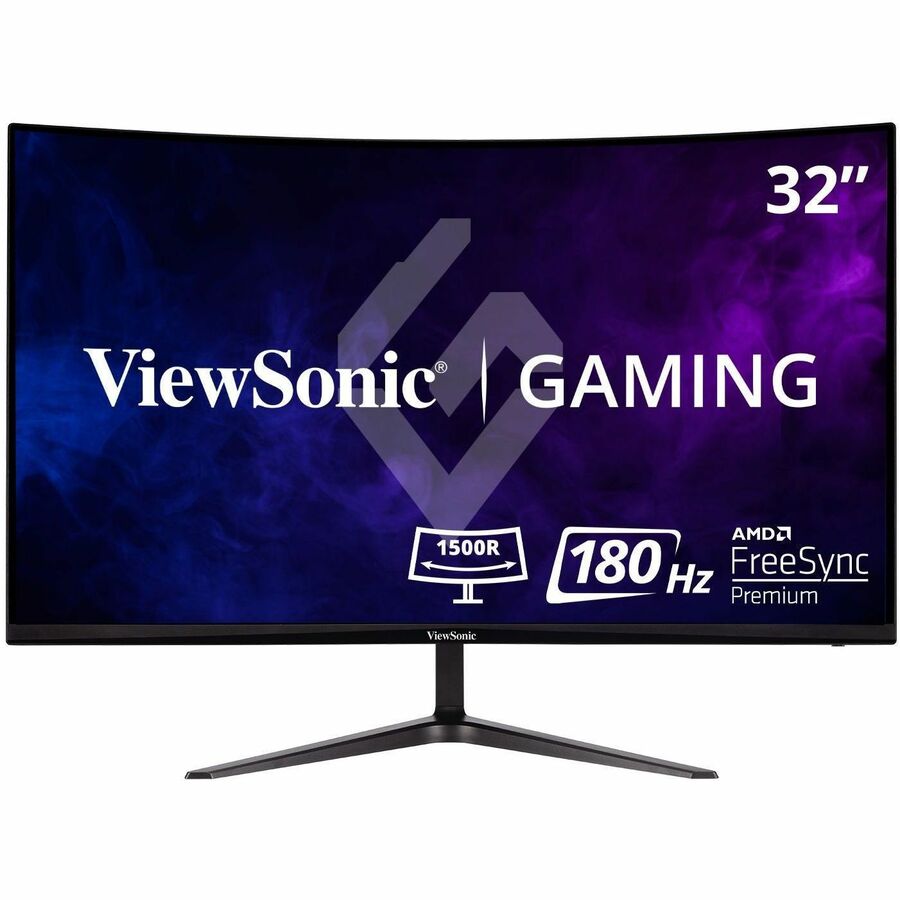 ViewSonic VX3218-PC-MHD 32 Inch 1080p Curved Gaming Monitor, 180Hz and 1ms for Smooth Gameplay, FreeSync Premium and Eye Care Technology, HDMI, and DisplayPort Inputs