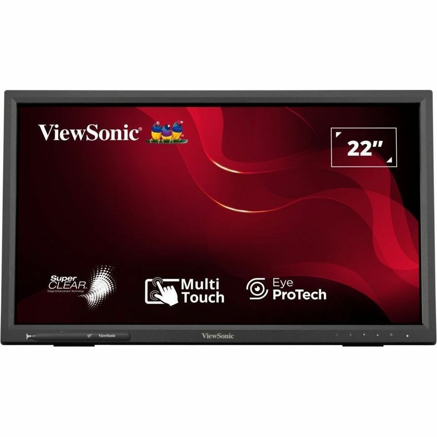 ViewSonic TD2223 22 Inch 1080p Touch Screen Monitor, 10-Point Multi IR Touch for Retail POS and Kiosks, Durable 7H Scratch-Resistant Glass, Eye Care Technology, HDMI, VGA, DVI, and USB Hub Inputs