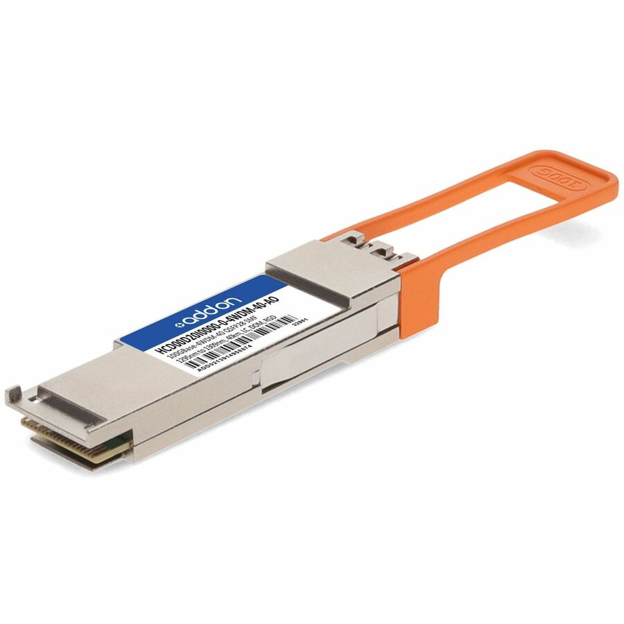 AddOn Fujitsu&reg; HCD00D20I0000-0-4WDM-40 Compatible TAA 100GBase-4WDM-40 QSFP28 Transceiver (SMF, 1295nm to 1309nm, 40km, LC, DOM, -40 to 85C)
