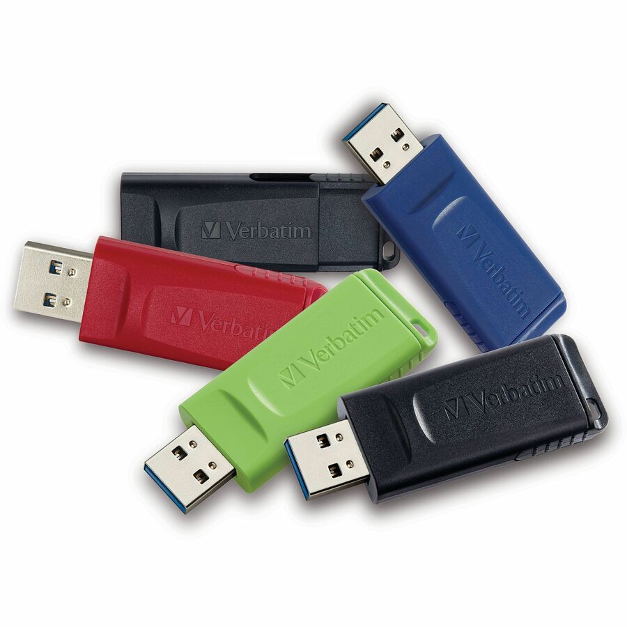 32GB STORE N GO USB DRIVE  5PK ASSORTED.