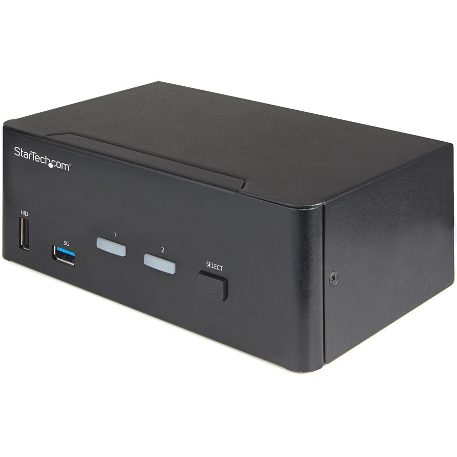 StarTech 2 Port Dual Monitor HDMI KVM Switch, 4K 60Hz HDMI 2.0 UHD HDR, 2 Port USB 3.0 Hub, 4x USB HID, Audio, Hotkey Switching, TAA