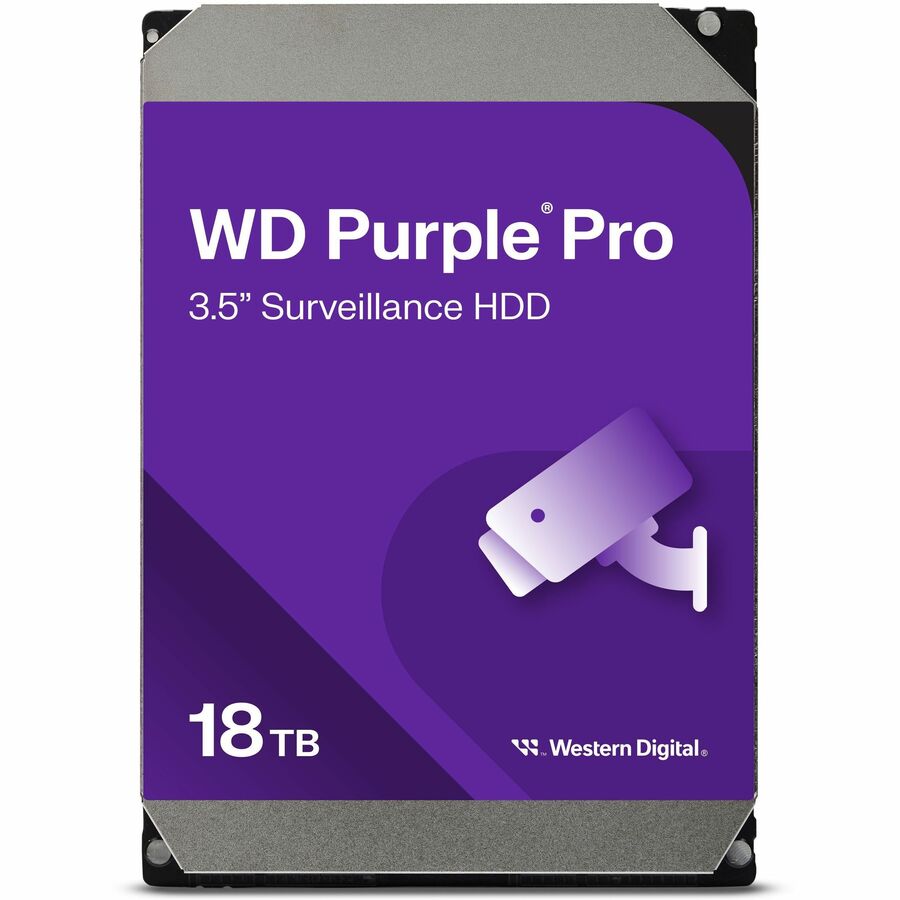 WD Purple Pro WD181PURP 18 TB Hard Drive - 3.5" Internal - SATA (SATA/600) - Conventional Magnetic Recording (CMR) Method