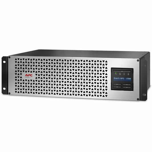 APC Smart-UPS, Line Interactive, 1500VA, Lithium-ion, Rackmount 3U, 120V, 6x NEMA 5-15R outlets, SmartConnect Port+Network Card, Short Depth, AVR, LCD