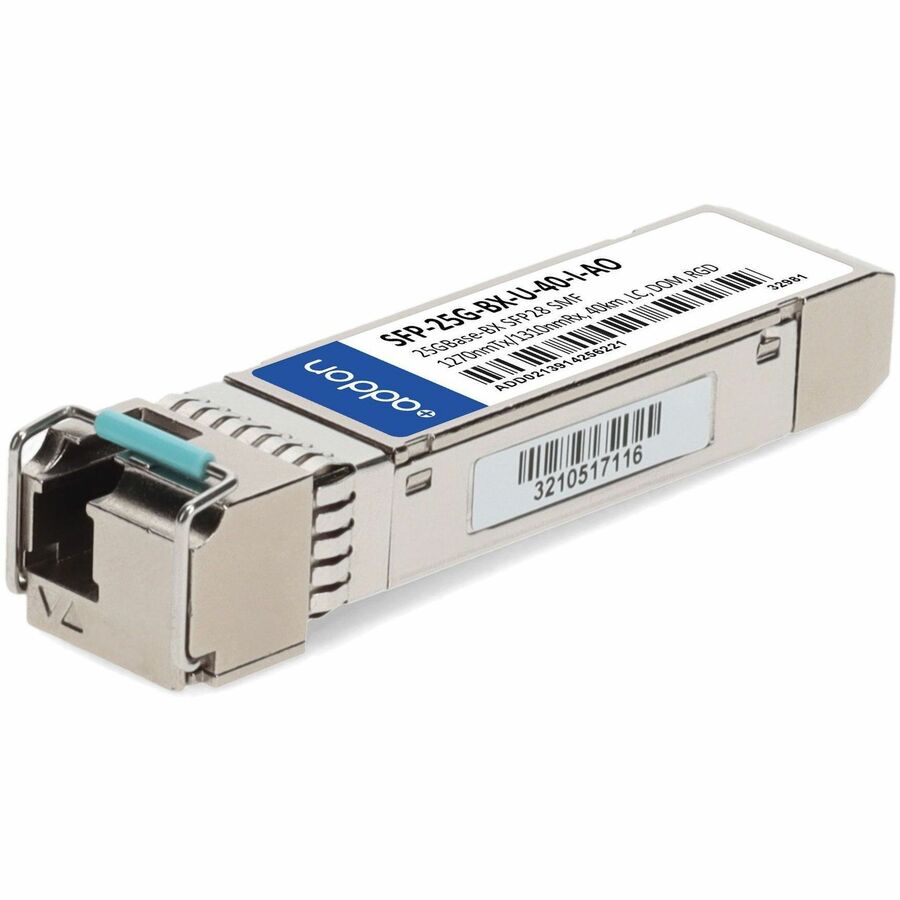 AddOn Cisco&reg; SFP-25G-BX-U-40-I Compatible TAA 25GBase-BX SFP28 Transceiver (SMF, 1270nmTx/1310nmRx, 40km, LC, DOM, -40 to 85C)