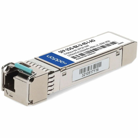 AddOn Cisco&reg; SFP-25G-BX-U-40-I Compatible TAA 25GBase-BX SFP28 Transceiver (SMF, 1270nmTx/1310nmRx, 40km, LC, DOM, -40 to 85C)