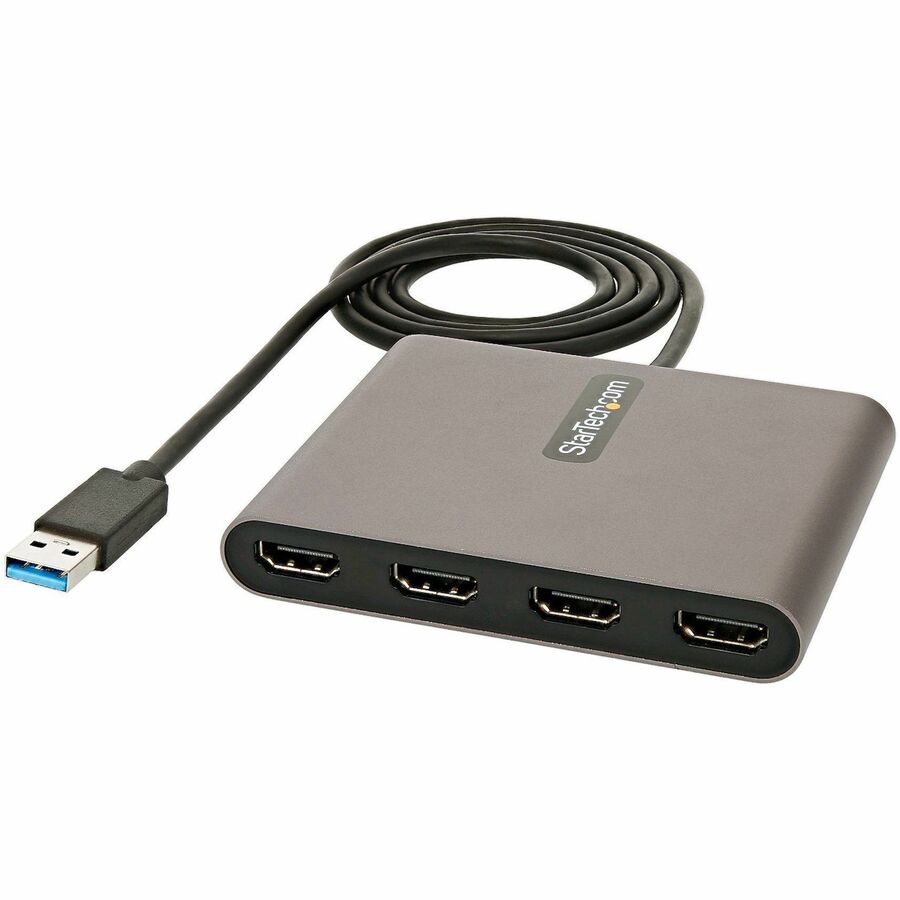 StarTech USB 3.0 to Quad HDMI Adapter, USB to 4x HDMI Monitor Converter for Windows (no support for macOS/ChromeOS/Linux) - TAA