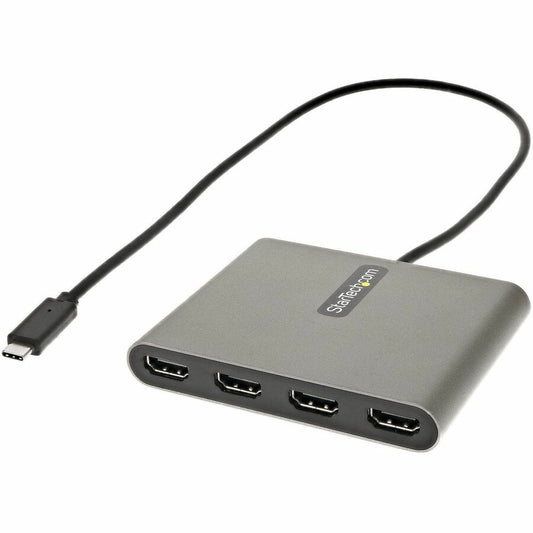 StarTech USB C to Quad HDMI Adapter, USB-C to 4x HDMI Monitor Converter for Windows (no support for macOS/ChromeOS/Linux) - TAA