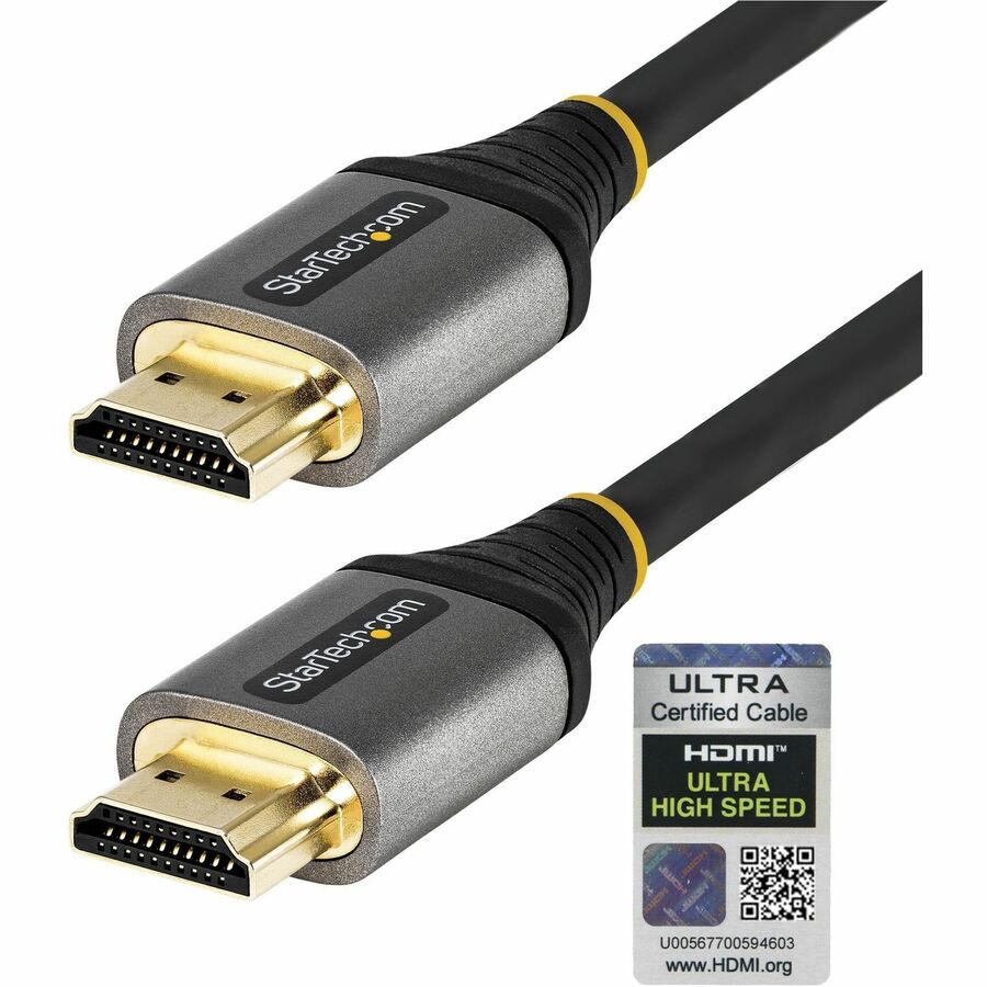 StarTech 16ft/5m HDMI 2.1 Cable, Certified Ultra High Speed HDMI Cable 48Gbps, 8K 60Hz/4K 120Hz HDR10+, 8K HDMI Cable, Monitor/Display