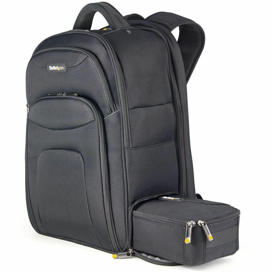 StarTech 17.3" Laptop Backpack w/ Removable Accessory Case, Professional IT Tech Backpack for Work/Travel/Commute, Nylon Computer Bag