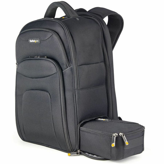 StarTech 17.3" Laptop Backpack w/ Removable Accessory Case, Professional IT Tech Backpack for Work/Travel/Commute, Nylon Computer Bag