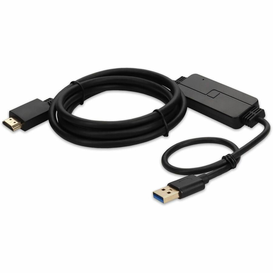 AddOn 2.0m (6.6ft) USB A 3.0 Male to HDMI 1.3 Male Black Adapter Cable