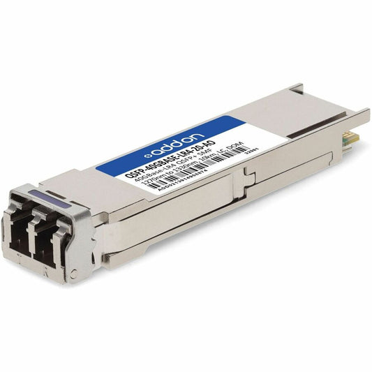 AddOn MSA and TAA 40GBase-LR4 QSFP+ Transceiver (SMF, 1270nm to 1330nm, 20km, LC, DOM)