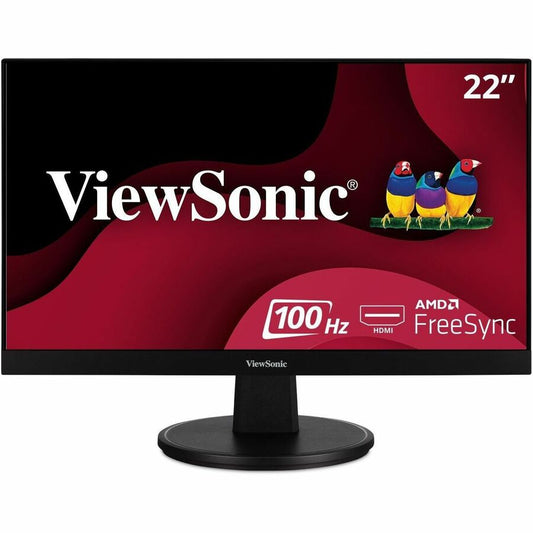 ViewSonic VA2247-MH 22 Inch 1080p Monitor, 100Hz Refresh Rate with FreeSync for Smooth Workflows, Ultra-Thin Bezels, HDMI, and VGA Inputs