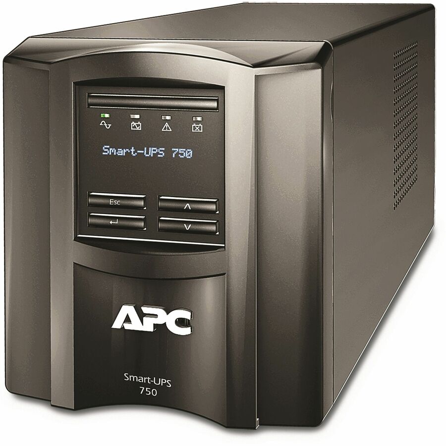 APC Smart-UPS, Line Interactive, 750VA, Tower, 120V, 6x NEMA 5-15R outlets, SmartConnect Port+SmartSlot, AVR, LCD [TAA]