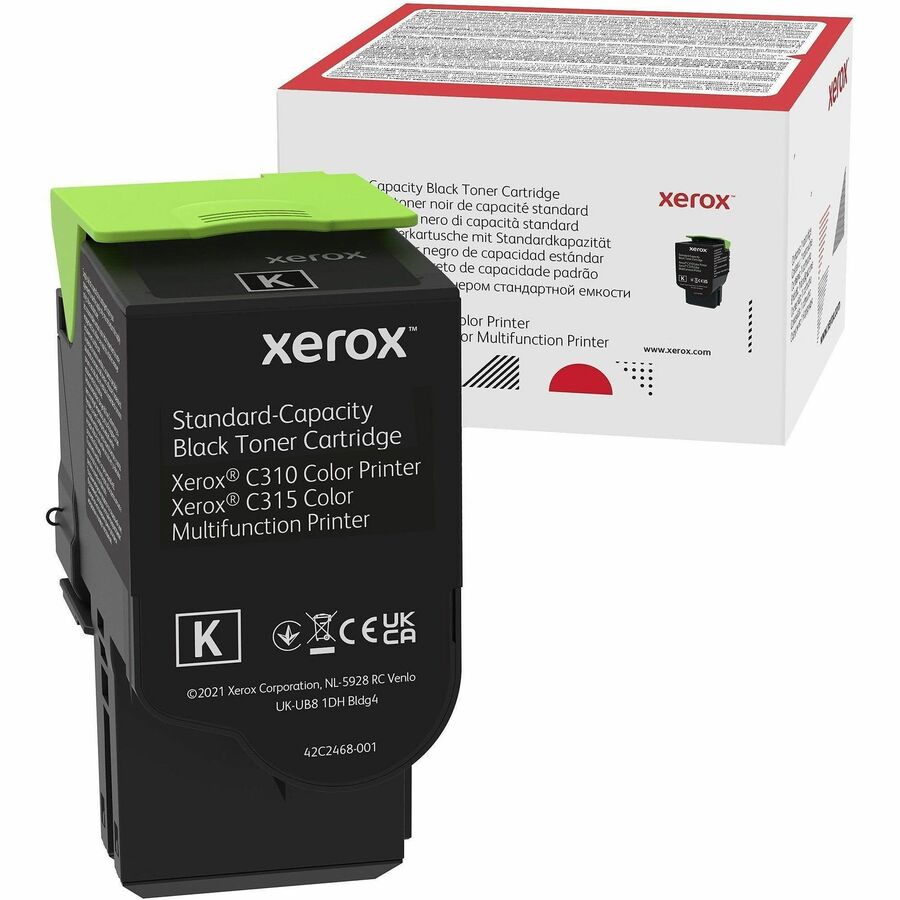 Xerox Genuine Xerox&reg; C310 Color Printer/ C315 Color Multifunction Printer Black Standard capacity Toner Cartridge (3000 Pages) - 006R04356
