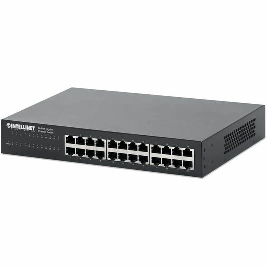 24-Port Gigabit Ethernet Switch, 24 x 10/100/1000 Mbit/s RJ45-Ports, IEEE 802.3az (Energy Efficient Ethernet), Desktop, 19" Rackmount, Metal