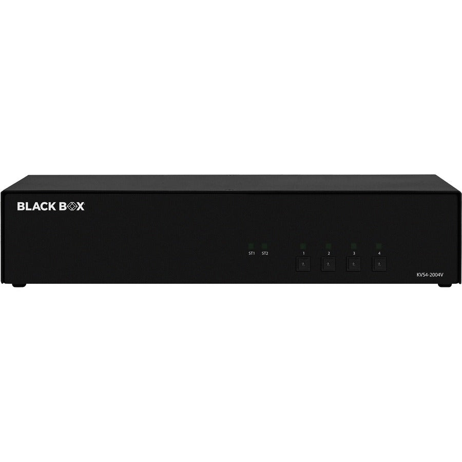 Black Box KVM Switch, NIAP 4.0 Certified - 4-Port, Dual-Monitor, DisplayPort