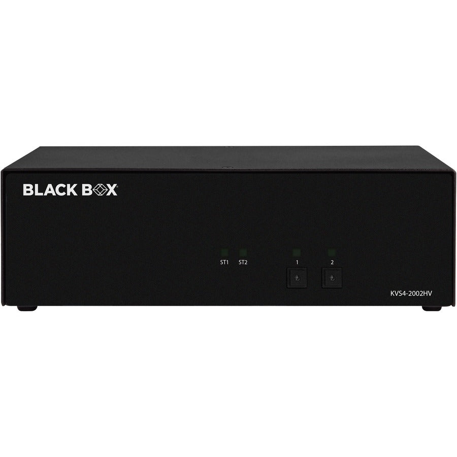 Black Box KVM Switch, NIAP 4.0 Certified - 2-Port, Dual-Monitor, FlexPort HDMI/DisplayPort