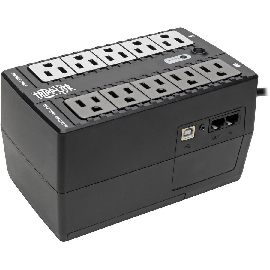 Tripp Lite by Eaton UPS 550VA 300W Standby UPS - 10 NEMA 5-15R Outlets 120V 50/60 Hz USB 5-15P Plug Desktop/Wall Mount