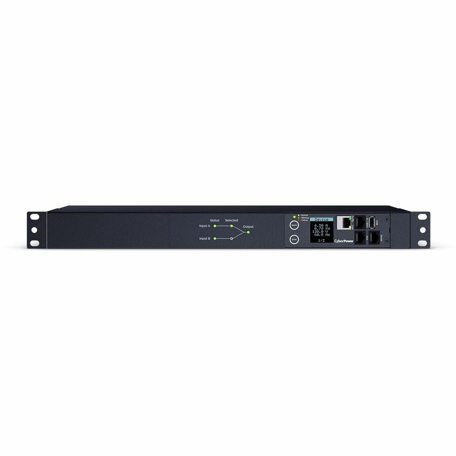 CyberPower PDU44002 Single Phase 100 - 120 VAC 20A Switched ATS PDU