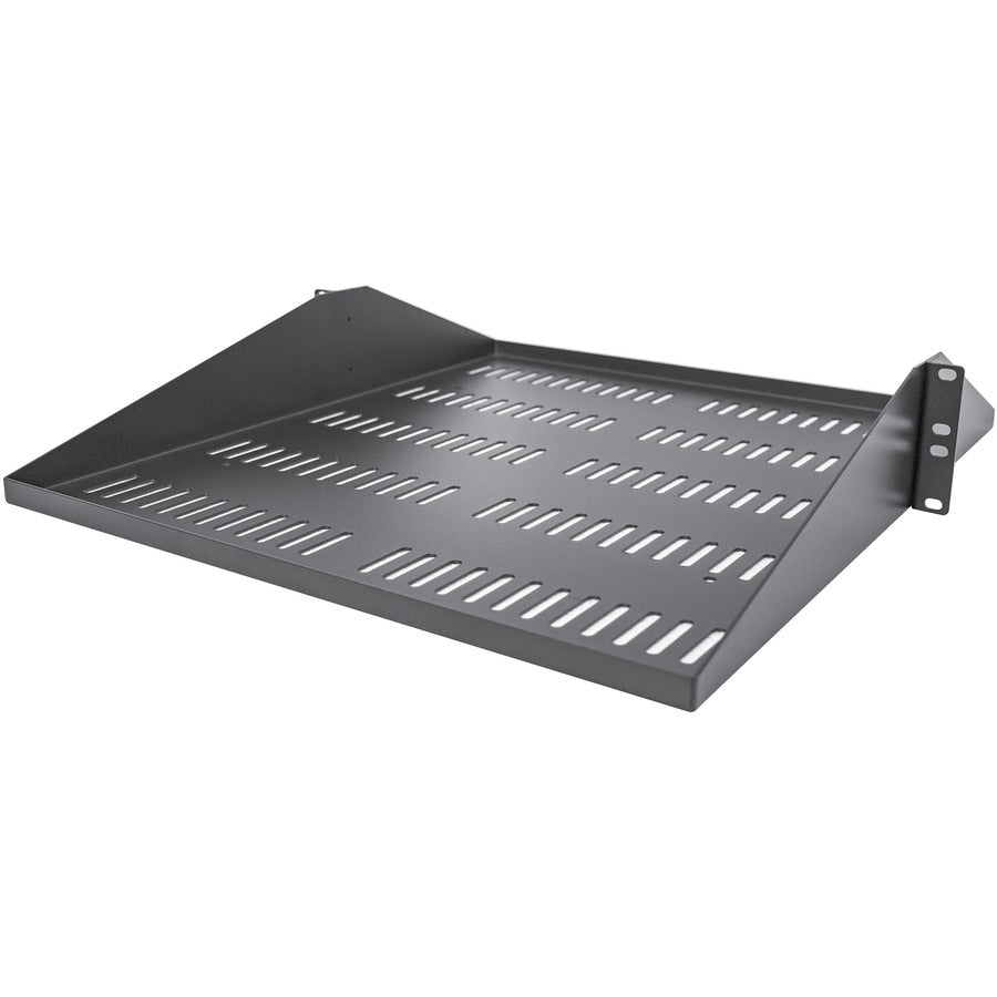 StarTech 2U Vented Server Rack Shelf - Center Mount Fixed 20" Deep Cantilever Rackmount Tray for 19" Data/AV/Network w/Cage Nuts