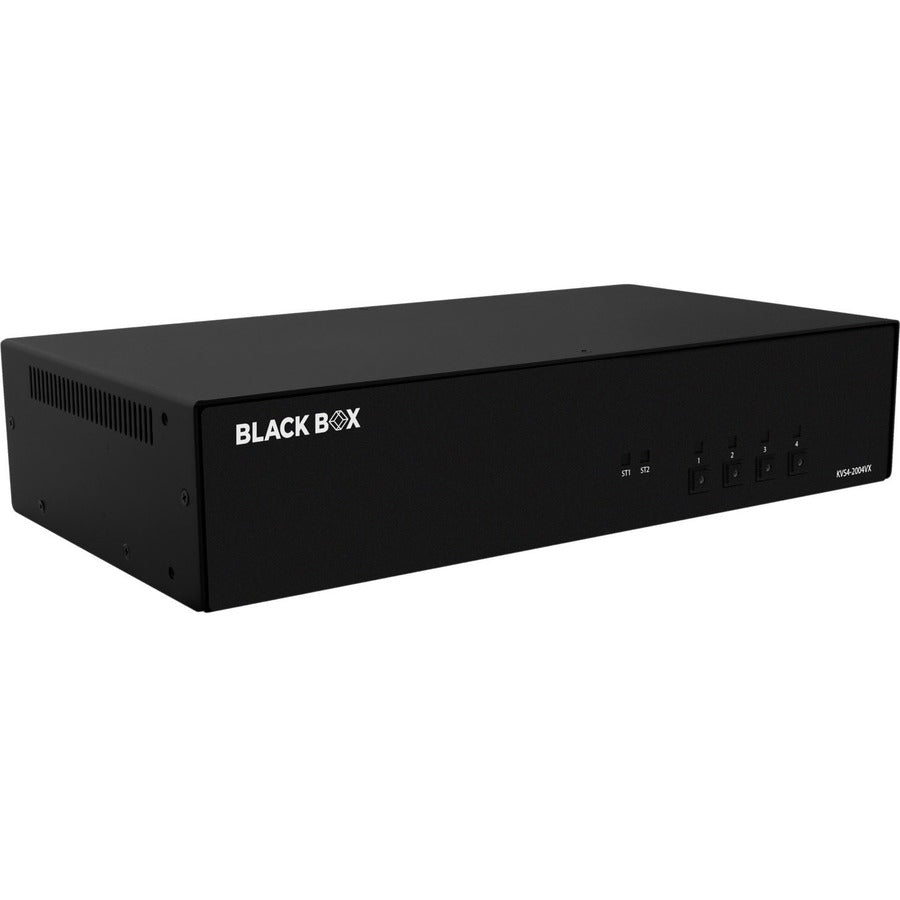 Black Box KVM Switch, NIAP 4.0 Certified - 4-Port, Dual-Monitor, DisplayPort, CAC