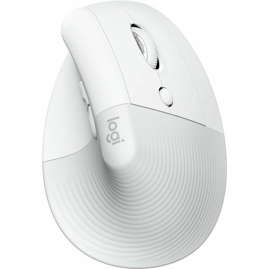 Logitech Lift Vertical Ergonomic Mouse, Wireless, Bluetooth or Logi Bolt USB receiver, Quiet clicks, 4 buttons, Off-white