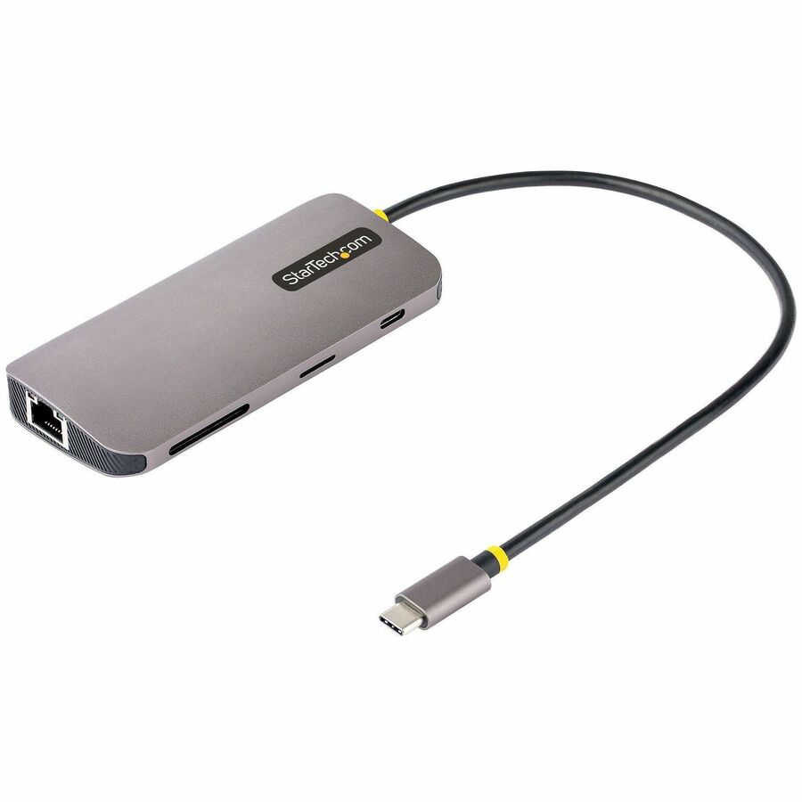 StarTech USB C Multiport Adapter, 4K 60Hz HDMI HDR10 Video, 3 Port 5Gbps USB-A Hub, 100W PD Pass-Through, GbE, SD/MicroSD, Mini Dock