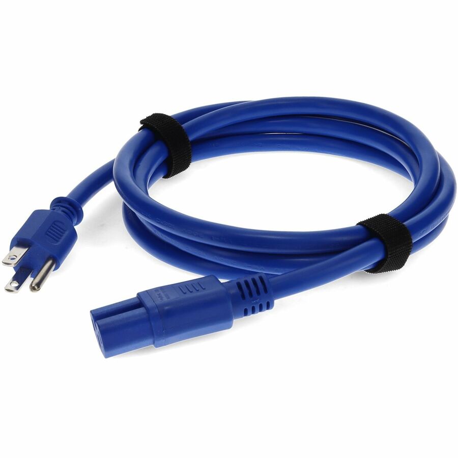 AddOn 8ft NEMA 5-15P Male to C15 Female 14AWG 100-250V at 15A Blue Power Cable