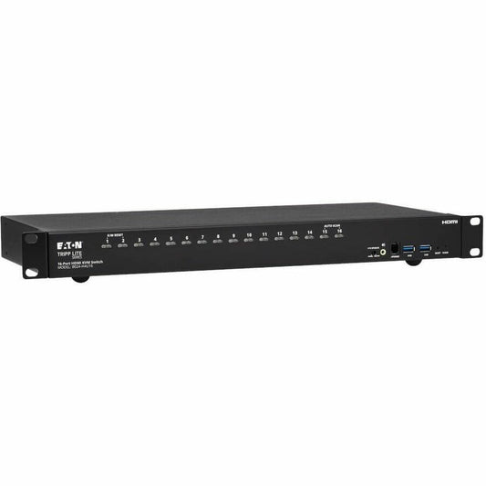 Tripp Lite by Eaton 16-Port 4K HDMI/USB KVM Switch - 4K 60 Hz Video/Audio, USB Peripheral Sharing, 1U Rack-Mount