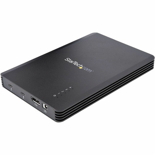 StarTech 4 Bay Thunderbolt 3 NVMe Enclosure, For M.2 NVMe SSD Drives, 1x DisplayPort Video and 2x TB3 Downstream Ports, 40Gbps, TAA