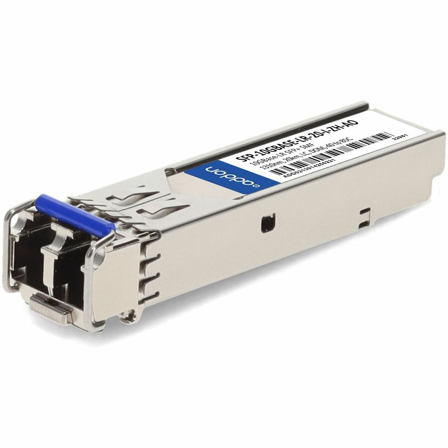 AddOn Zhone&reg; MXK-10GE-SFP+-20KM-1310 Compatible TAA 10GBase-LR SFP+ Transceiver (SMF, 1310nm, 20km, LC, DOM, -40 to 85C)