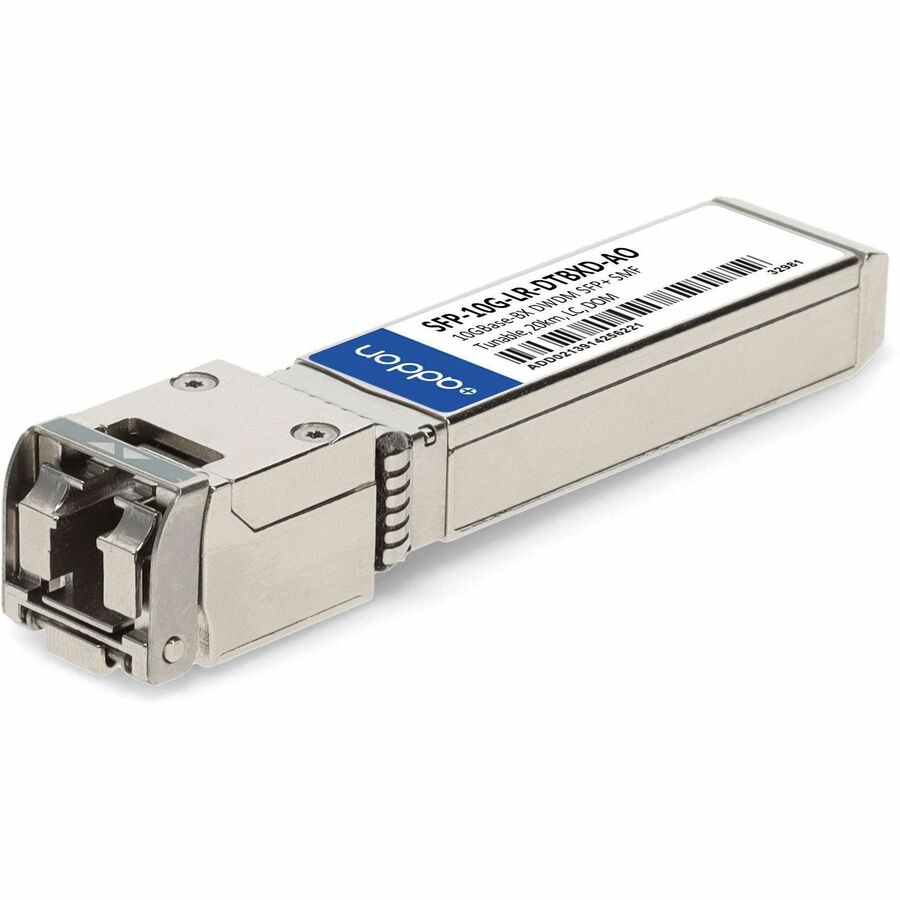 AddOn Cisco&reg; SFP-10G-LR-DTBXD Compatible and TAA 10G-BX DWDM 100GHz Multi-rate Multi-band SFP+ Transceiver (SMF, 20km, Primary, DOM)