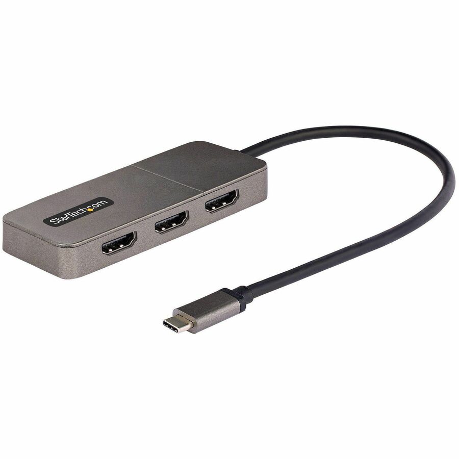 StarTech 3-Port USB-C Multi-Monitor Adapter, Type-C to 3x HDMI MST Hub, Triple 4K60Hz HDMI Laptop Display Extender / Splitter, Windows